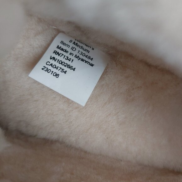 LL Bean Slippers Women 8 Teal Blue Suede Fur Lined Moccasins Cabincore Durable - Picture 9 of 15